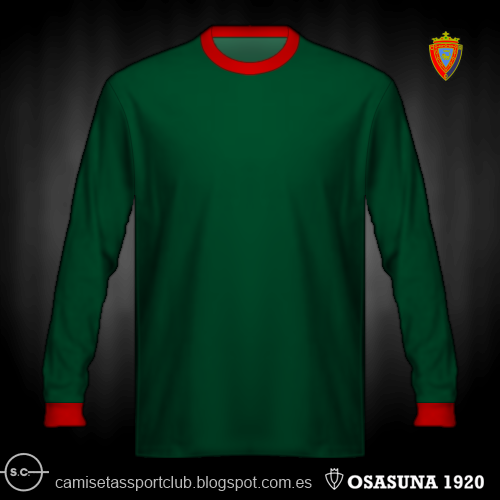 Camisetas de Osasuna de 1920 a 1980  