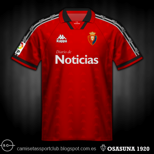 Locura Espacioso Comprimido Camisetas de Osasuna de 1990 a 2000 - Osasuna 1920