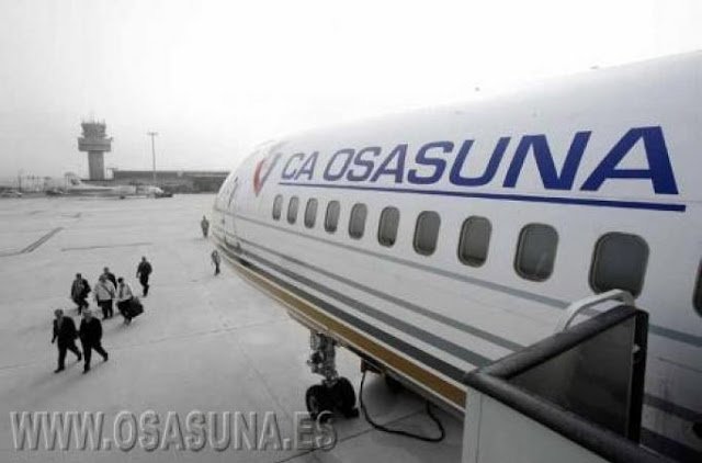El día que Osasuna tuvo su avión personalizado 
