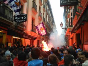 Aficionados de Osasuna en San Sebastián  