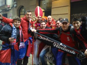 Aficionados de Osasuna en San Sebastián  