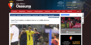 Lesión Lucas Torro Osasuna  