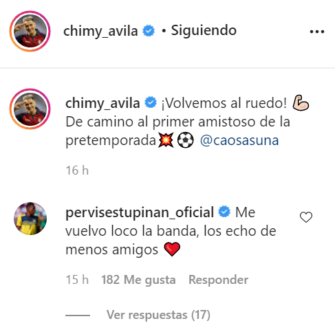 Pervis Estupiñán lanza un guiño en redes sociales a sus antiguos compañeros  