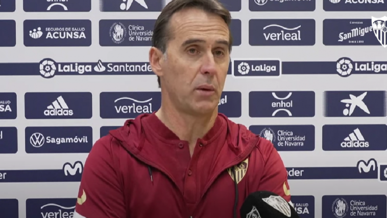 El sorprendente análisis de Lopetegui tras el empate entre Osasuna y Sevilla  