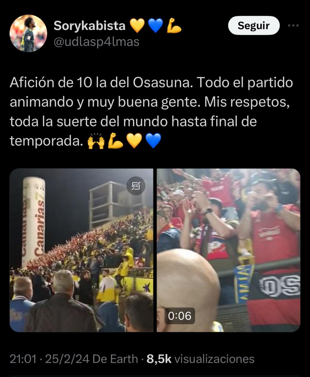 La afición de Osasuna deja alucinada a Gran Canaria  