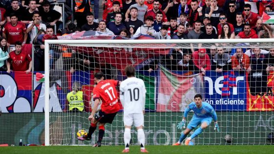 ¿Qué porcentaje de los goles de Budimir en Primera con Osasuna han sido de penalti?  