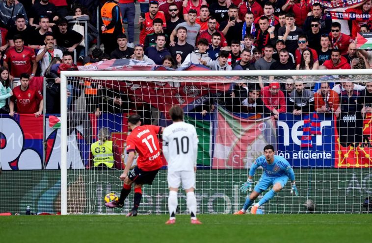 ¿Qué porcentaje de los goles de Budimir en Primera con Osasuna han sido de penalti?  