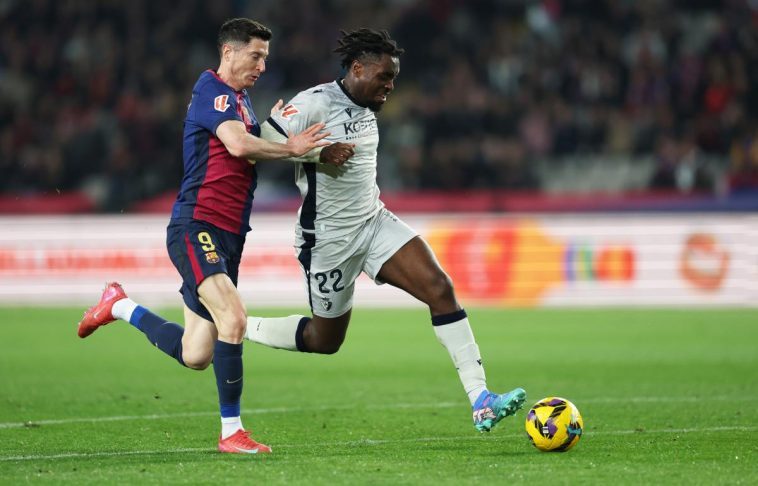 Boyomo iguala a David García como el jugador más valioso de la historia de Osasuna, según Transfermarkt  